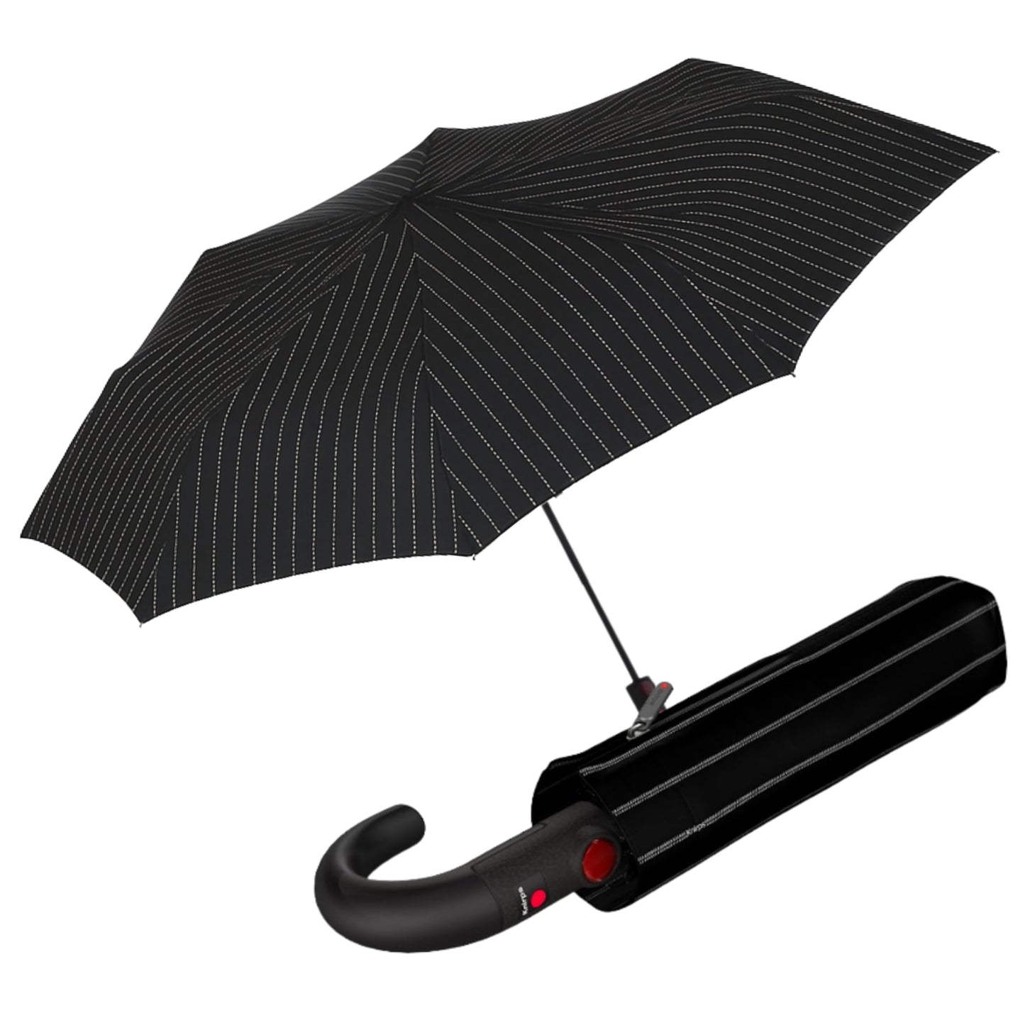 Knirps T.260 Medium Automatic Open-Close Umbrella with Curved Handle and Carrying Case