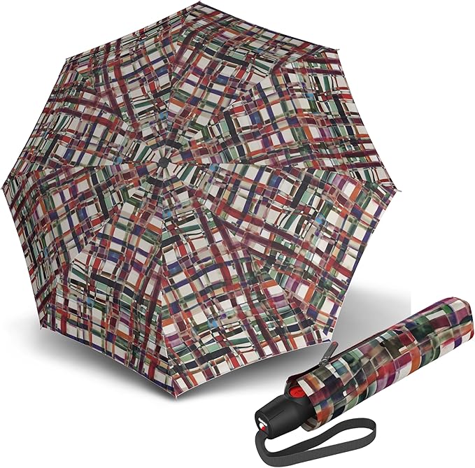 Knirps T.200 Medium Duomatic Automatic Rain Umbrella - 97cm Diameter Retractable Umbrella & Carrying Case