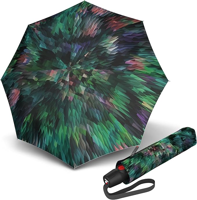 Knirps T.200 Medium Duomatic Automatic Rain Umbrella - 97cm Diameter Retractable Umbrella & Carrying Case