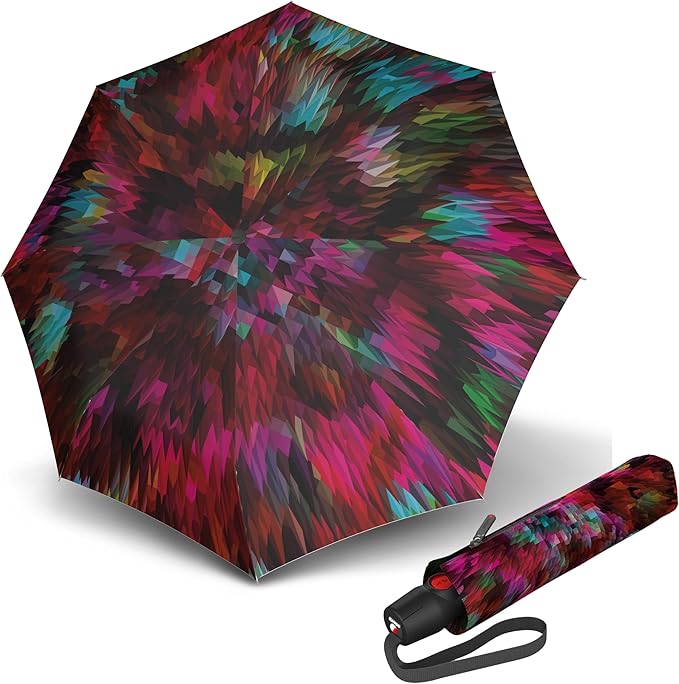 Knirps T.200 Medium Duomatic Automatic Rain Umbrella - 97cm Diameter Retractable Umbrella & Carrying Case