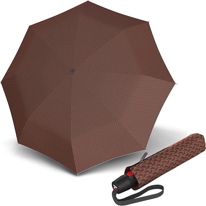 Knirps T.200 Medium Duomatic Automatic Rain Umbrella - 97cm Diameter Retractable Umbrella & Carrying Case