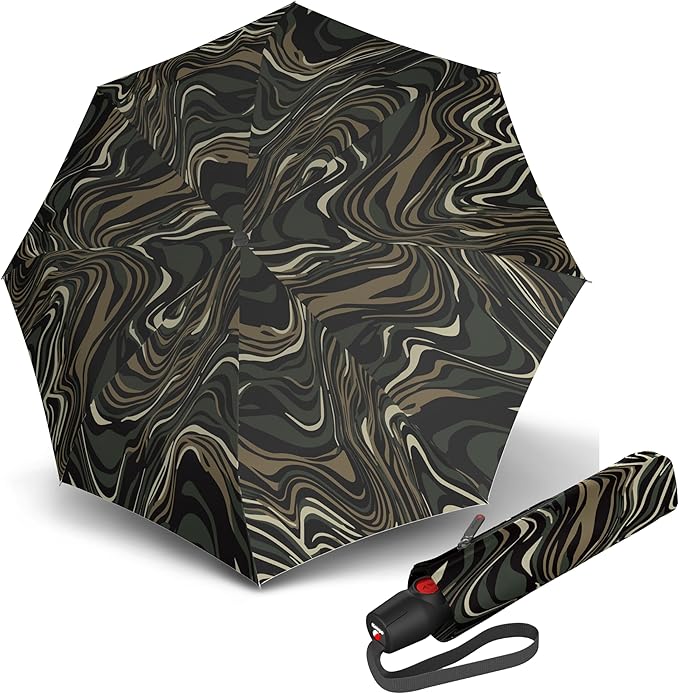 Knirps T.200 Medium Duomatic Automatic Rain Umbrella - 97cm Diameter Retractable Umbrella & Carrying Case