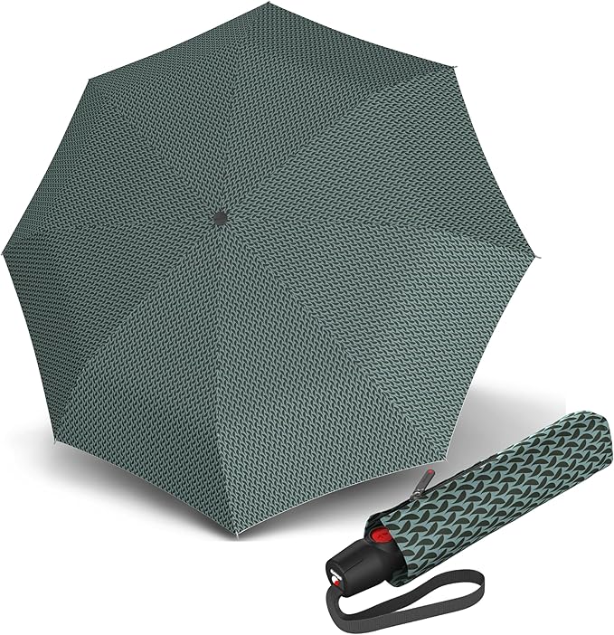 Knirps T.200 Medium Duomatic Automatic Rain Umbrella - 97cm Diameter Retractable Umbrella & Carrying Case