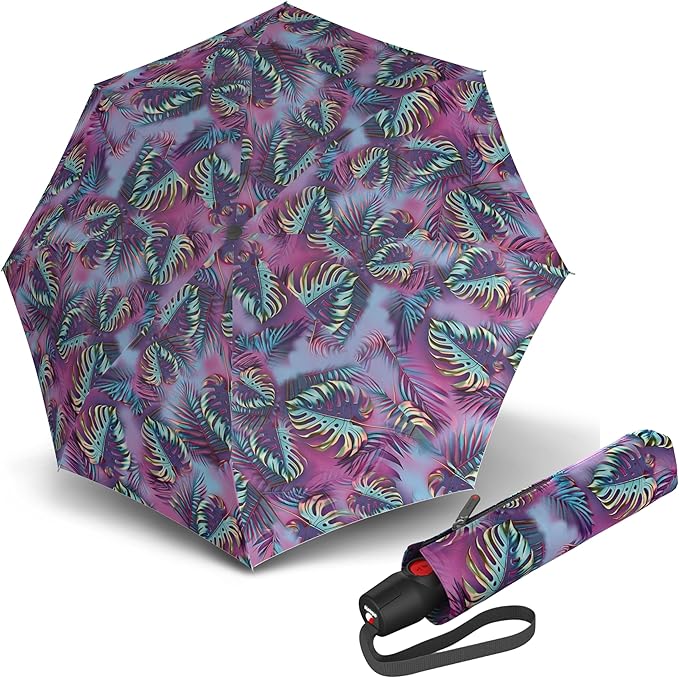 Knirps T.200 Medium Duomatic Automatic Rain Umbrella - 97cm Diameter Retractable Umbrella & Carrying Case