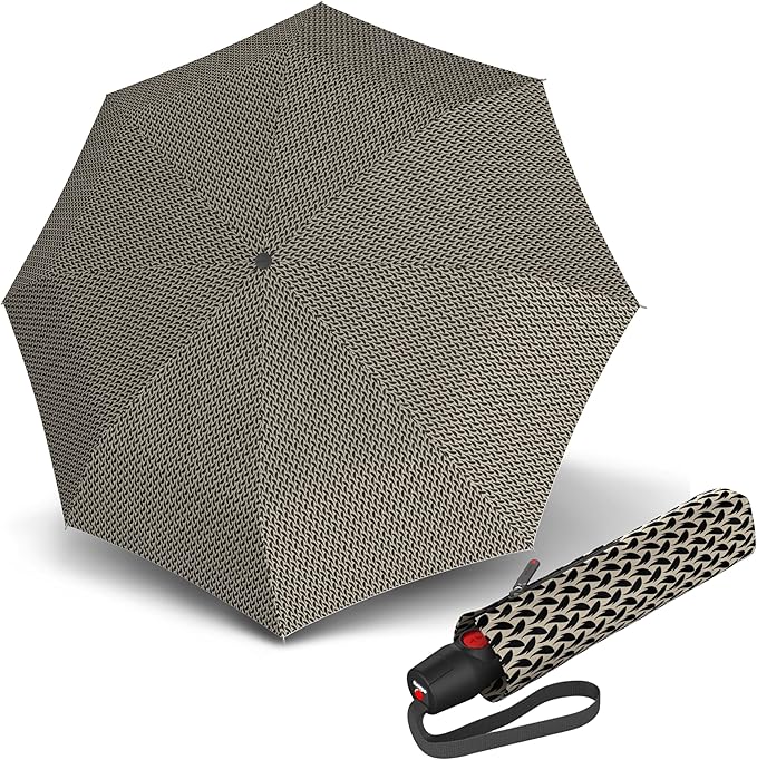 Knirps T.200 Medium Duomatic Automatic Rain Umbrella - 97cm Diameter Retractable Umbrella & Carrying Case