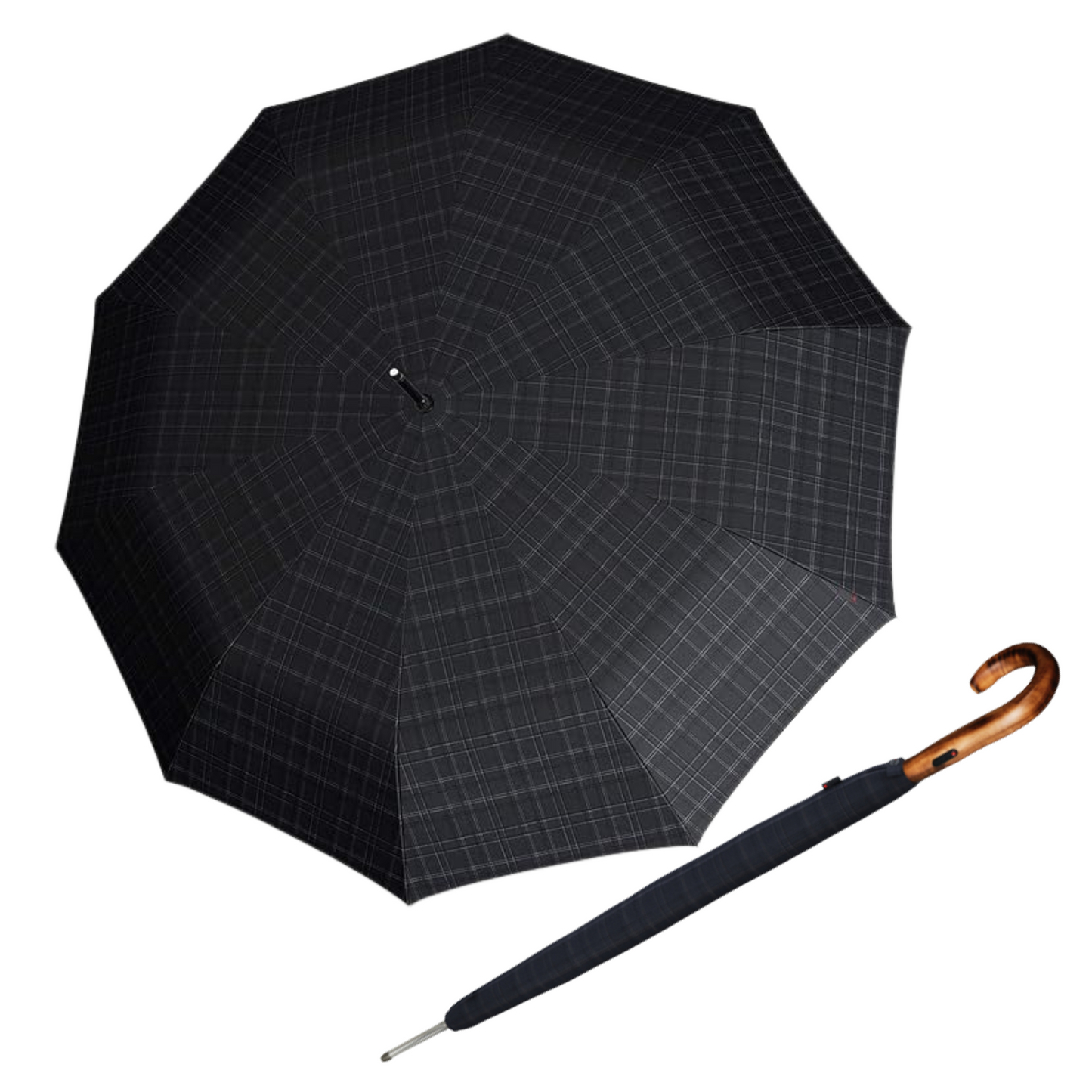 Knirps S.770 Long Automatic Stick Umbrella, Straight, Lightweight, Premium, Italian Maple Wood Handle