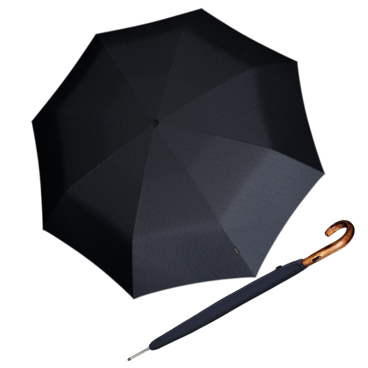 Knirps S.770 Long Automatic Stick Umbrella, Straight, Lightweight, Premium, Italian Maple Wood Handle