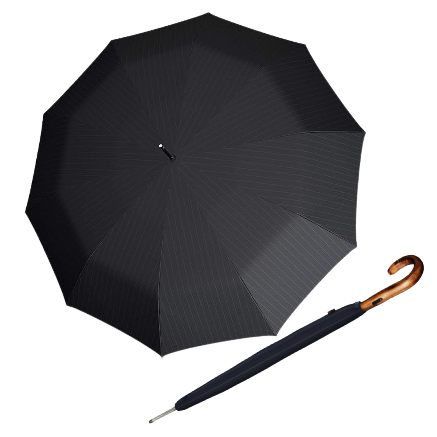 Knirps S.770 Long Automatic Stick Umbrella, Straight, Lightweight, Premium, Italian Maple Wood Handle