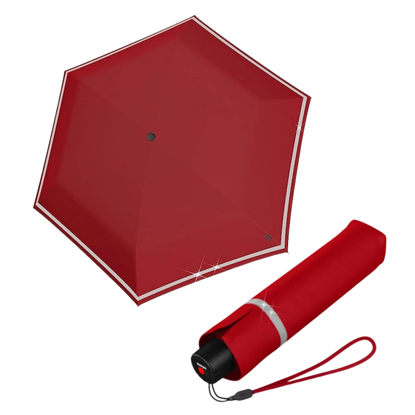 Knirps ROOKIE Kids Rain Umbrella with Reflective Safety Strip, 90cm Diameter