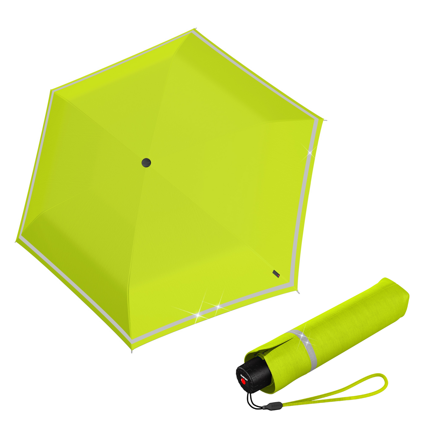 Knirps ROOKIE Kids Rain Umbrella with Reflective Safety Strip, 90cm Diameter