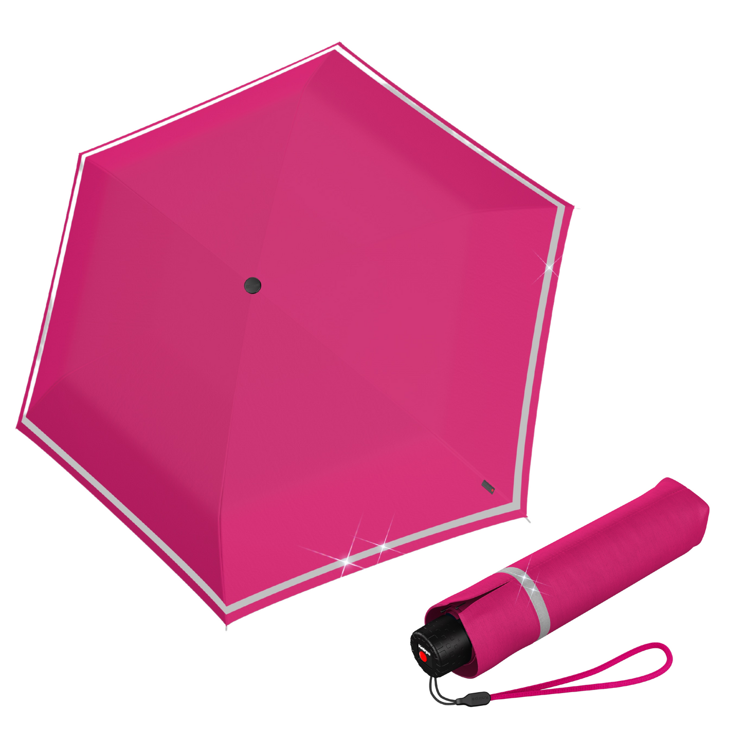 Knirps ROOKIE Kids Rain Umbrella with Reflective Safety Strip, 90cm Diameter