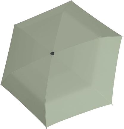 Knirps US.050 Compact Lightweight Travel Umbrella in Wasabi, Manual Open, 4-in-1 Heat Shield UPF 50+ Blocks 99.95% UV, Reduces Temp 40%, Cuts Glare 99.99%, Windproof 75mph, Pocket Size