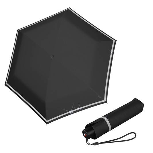 Knirps ROOKIE Kids Rain Umbrella with Reflective Safety Strip, 90cm Diameter