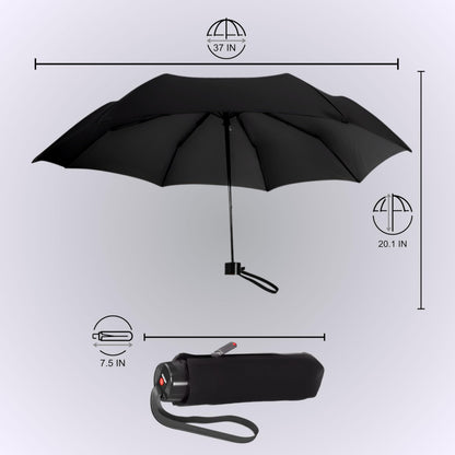 Need help? product image Knirps T.020 Manual Pocket Rain Umbrella in Black – Compact Travel Umbrellas, Lightweight, Strong Aluminum Frame - Folds to 7.5in, Large 34in Canopy, Zip-Up Case Included