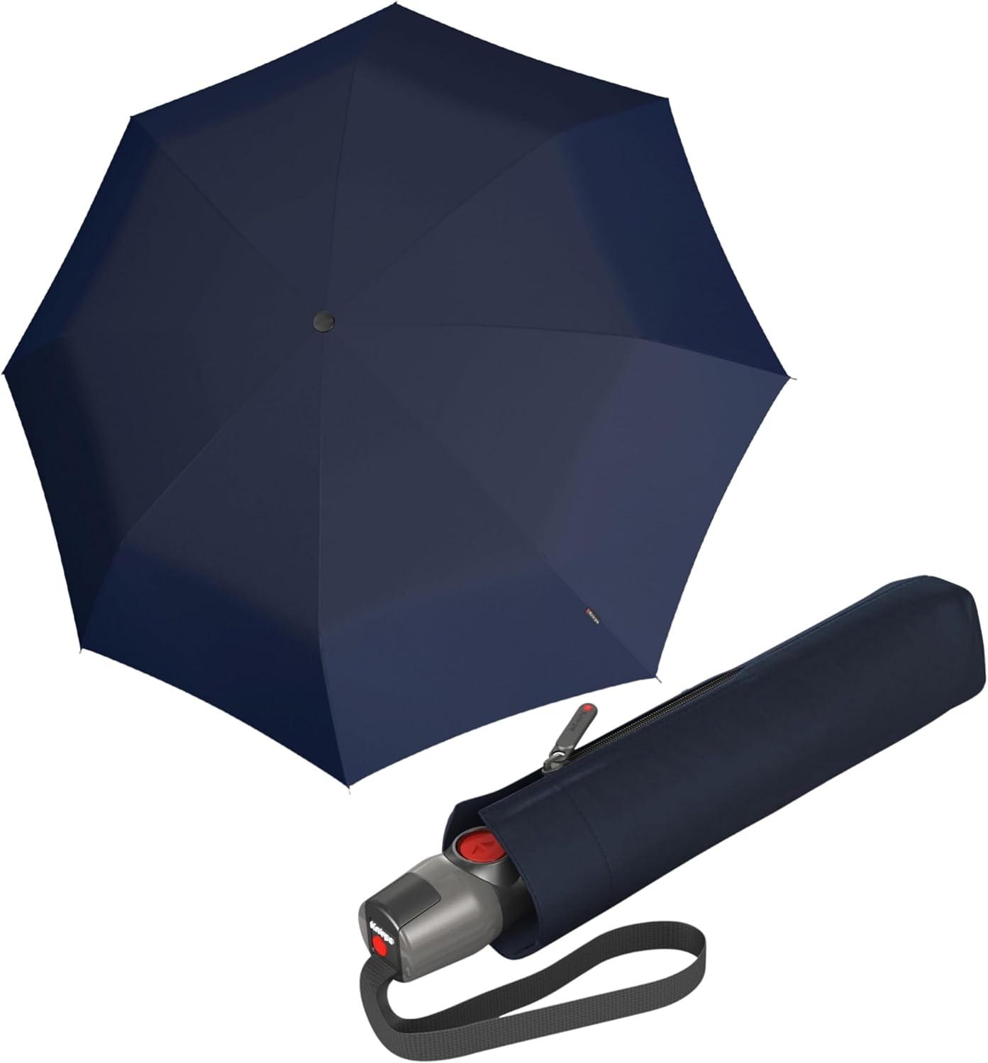 Knirps T.200 Medium Duomatic Automatic Rain Umbrella - 97cm Diameter Retractable Umbrella & Carrying Case