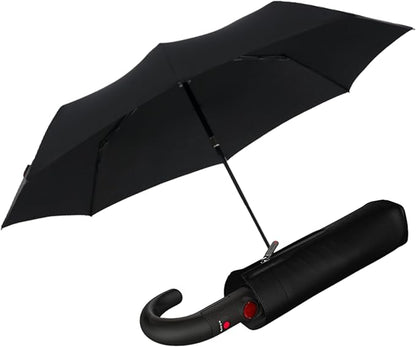 Knirps T.260 Medium Automatic Open-Close Umbrella with Curved Handle and Carrying Case