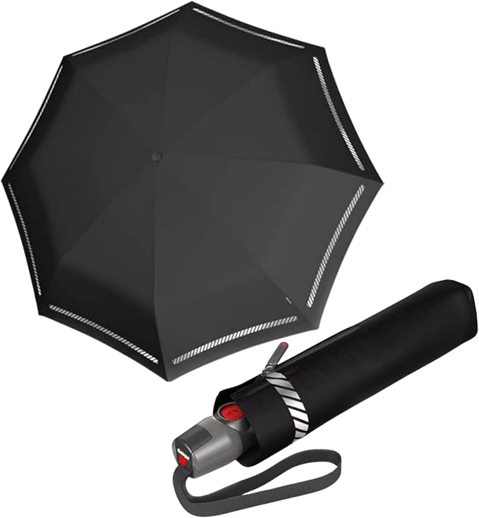 Knirps T.200 Medium Duomatic Automatic Rain Umbrella - 97cm Diameter Retractable Umbrella & Carrying Case
