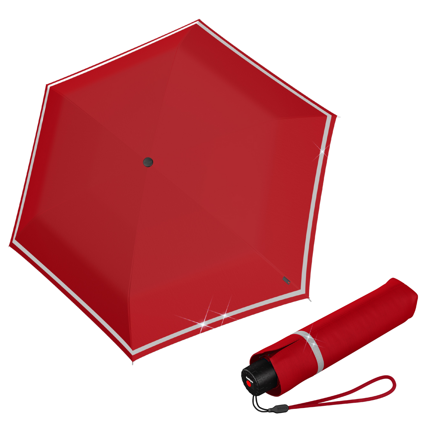 Knirps ROOKIE Kids Rain Umbrella with Reflective Safety Strip, 90cm Diameter