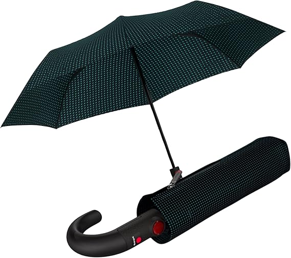 Knirps T.260 Medium Automatic Open-Close Umbrella with Curved Handle and Carrying Case