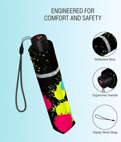 Knirps ROOKIE Kids Rain Umbrella with Reflective Safety Strip, 90cm Diameter