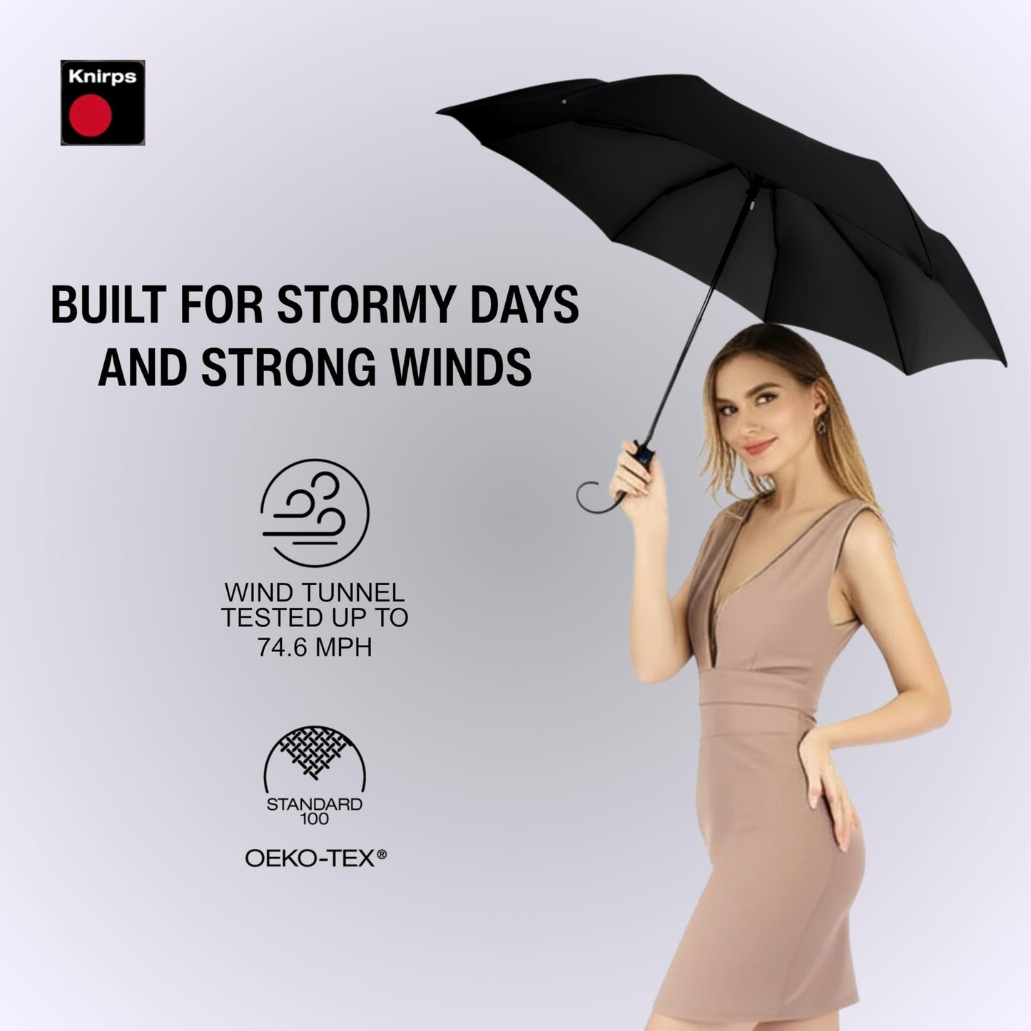 Need help? product image Knirps T.020 Manual Pocket Rain Umbrella in Black – Compact Travel Umbrellas, Lightweight, Strong Aluminum Frame - Folds to 7.5in, Large 34in Canopy, Zip-Up Case Included