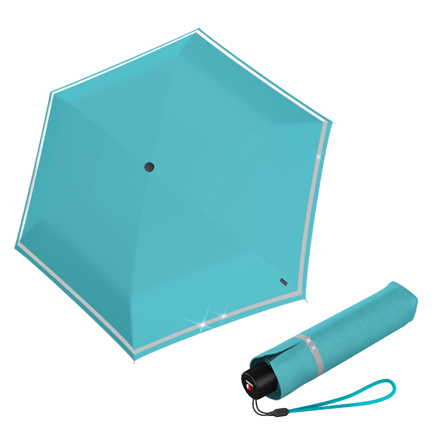 Knirps ROOKIE Kids Rain Umbrella with Reflective Safety Strip, 90cm Diameter
