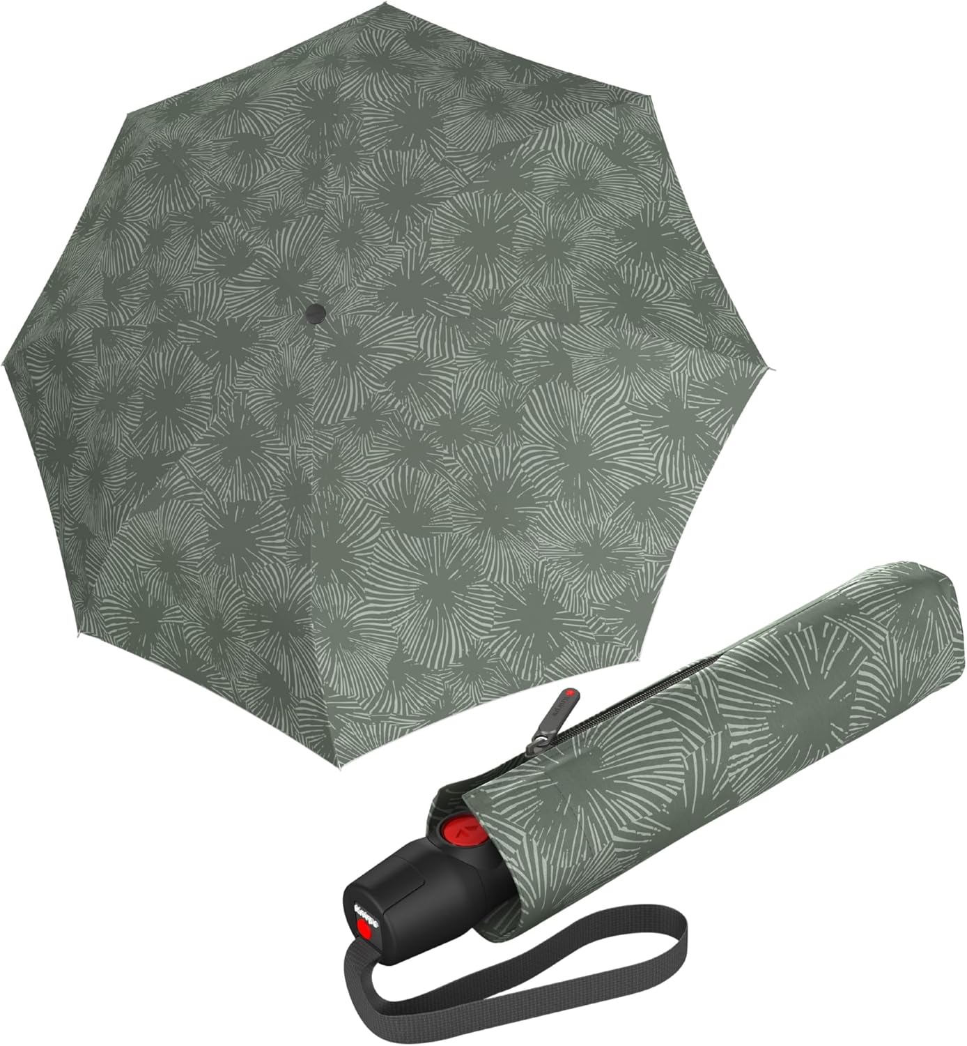 Knirps T.200 Medium Duomatic Automatic Rain Umbrella - 97cm Diameter Retractable Umbrella & Carrying Case