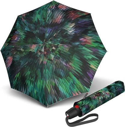 Knirps T.200 Medium Duomatic Automatic Rain Umbrella - 97cm Diameter Retractable Umbrella & Carrying Case