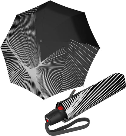 Knirps T.200 Medium Duomatic Automatic Rain Umbrella - 97cm Diameter Retractable Umbrella & Carrying Case