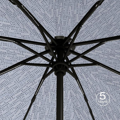 Knirps A.200 Medium Duomatic Windproof Rain Umbrella for Adults in Domino Malibu – Automatic Open Close Design, 38.5" Wind Resistant Canopy, Durable Steel Frame, Travel Case Included