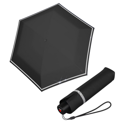 Knirps ROOKIE Kids Rain Umbrella with Reflective Safety Strip, 90cm Diameter