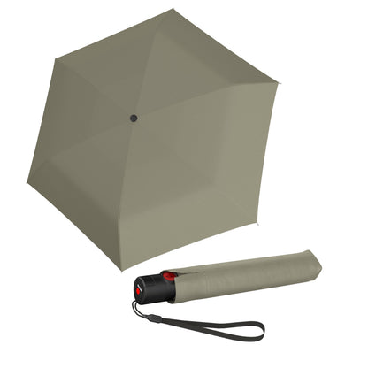 Knirps U.200 Ultra Light Automatic Rain Umbrella in Moss – One-Touch Auto Open/Close, Wind-Tunnel Tested, 37in Canopy, Aluminum Fiberglass Frame, Pocket-Size Travel Umbrellas, Cover Included