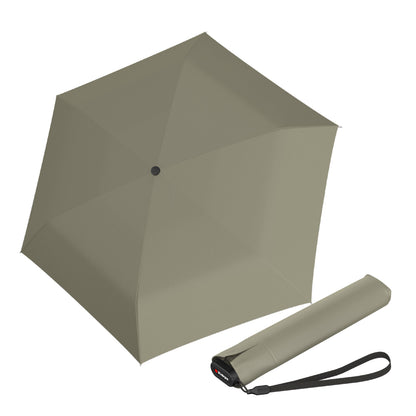 Knirps US.050 Ultra Light Pocket Size Manual Rain Umbrella in Moss – 4oz Portable Travel Umbrellas with 35" Quick Dry Canopy, Windproof up to 62mph, Matching Quick Dry Protective Cover Included