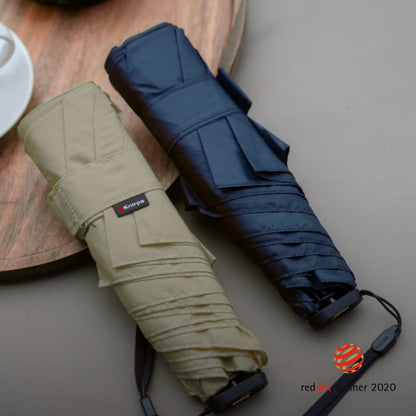 Knirps US.050 Ultra Light Pocket Size Manual Rain Umbrella in Moss – 4oz Portable Travel Umbrellas with 35" Quick Dry Canopy, Windproof up to 62mph, Matching Quick Dry Protective Cover Included