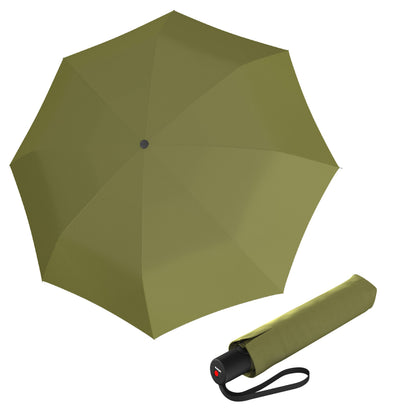 Knirps A.200 Medium Duomatic Windproof Rain Umbrella for Adults in Olive – Automatic Open Close Design, 38.5" Wind Resistant Canopy, Durable Steel Frame, Travel Case Included